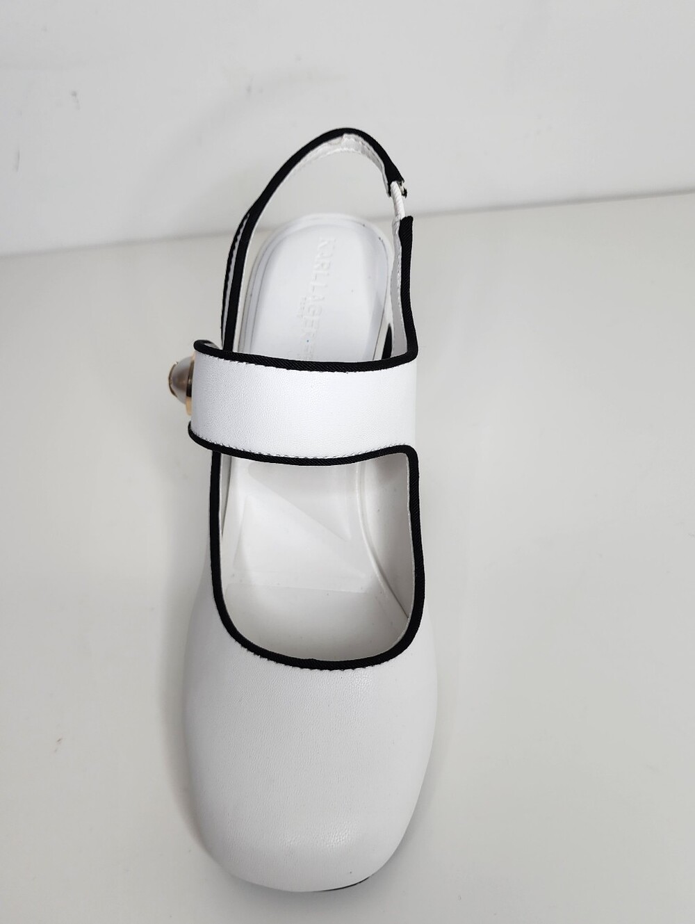 Karl Lagerfeld Piermont Mary Jane Slingback Slip On Pump Size 7 - Picture 2 of 8